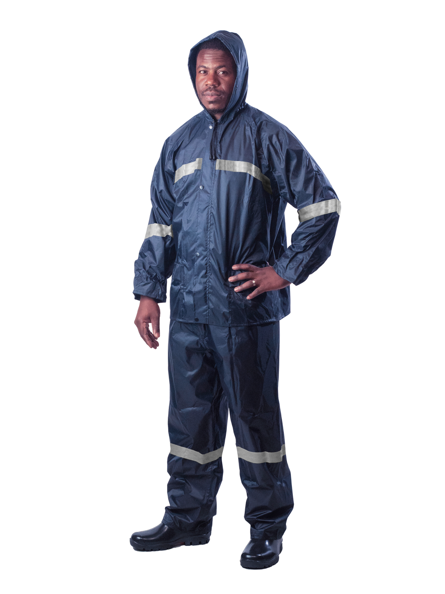Navy Rainsuit with Reflective Tape