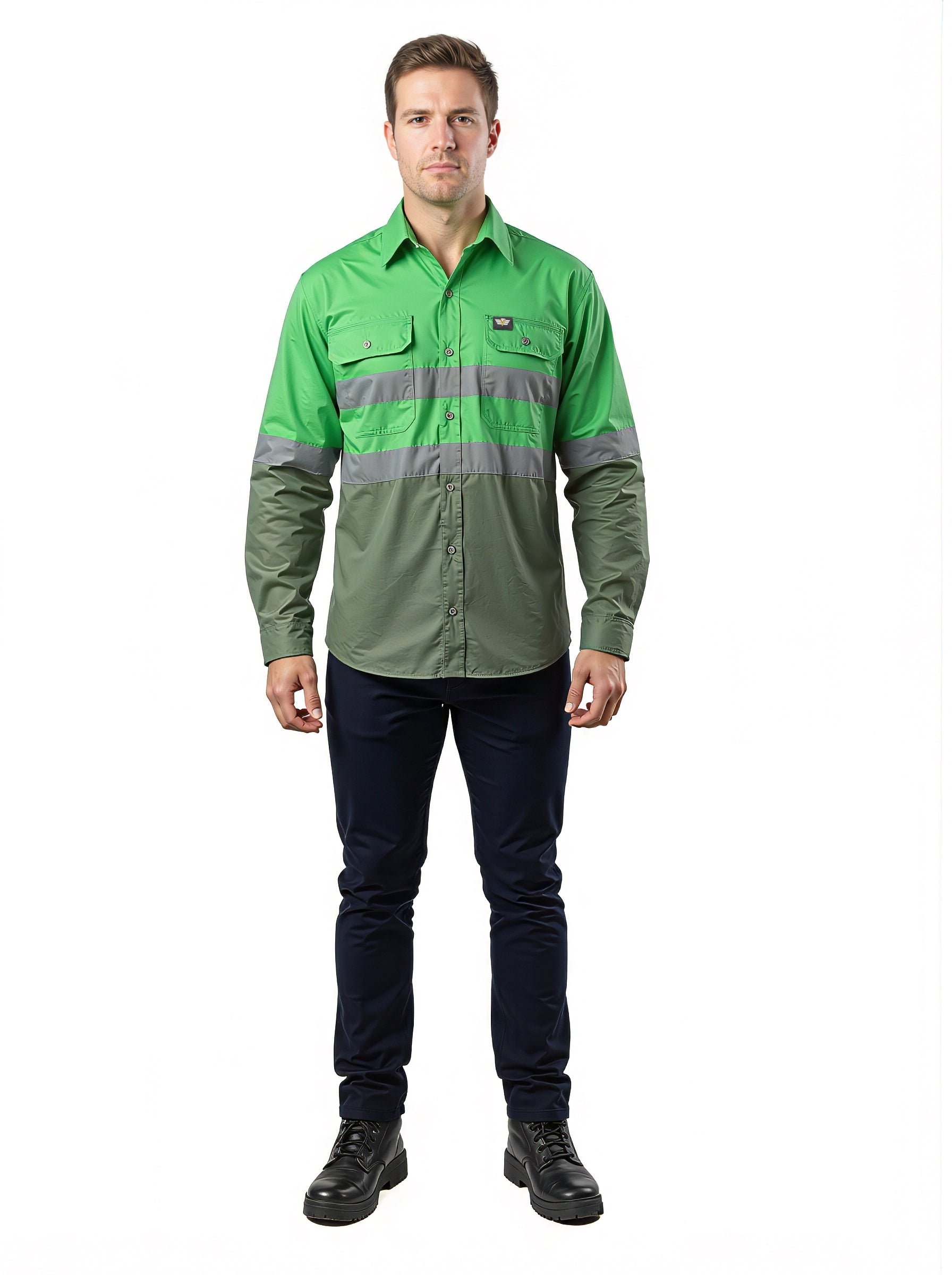 Hi Viz 100% Cotton Vented Workshirt